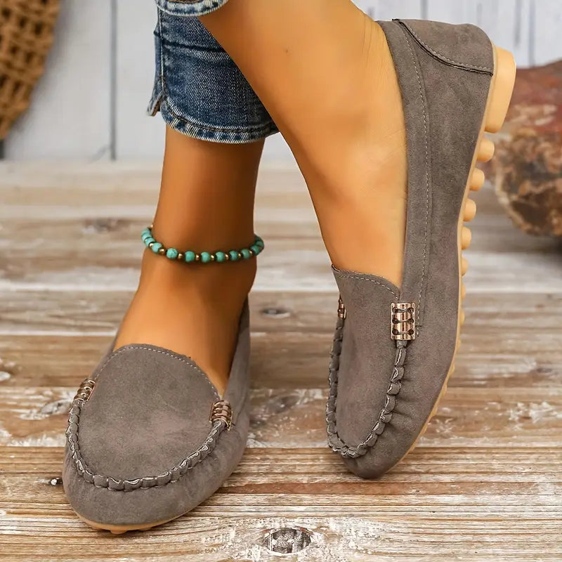 ELSWYN™ WOMEN'S CHIC METAL DECOR LOAFERS