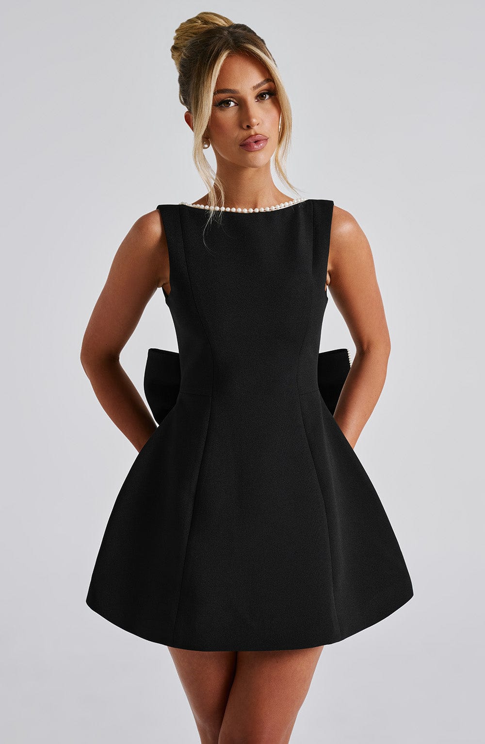 ELLIE™ PEARL BOW MINI DRESS