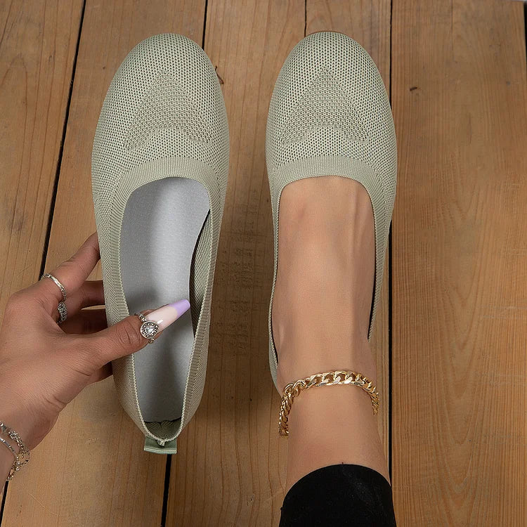 WOMEN'S WOVEN BREATHABLE FLAT  SHOES