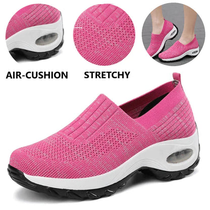 WOMEN'S AIR GO-WALK COMFY PLATFORM SNEAKERS