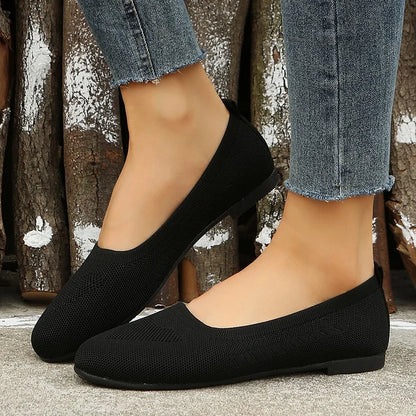 WOMEN'S WOVEN BREATHABLE FLAT  SHOES