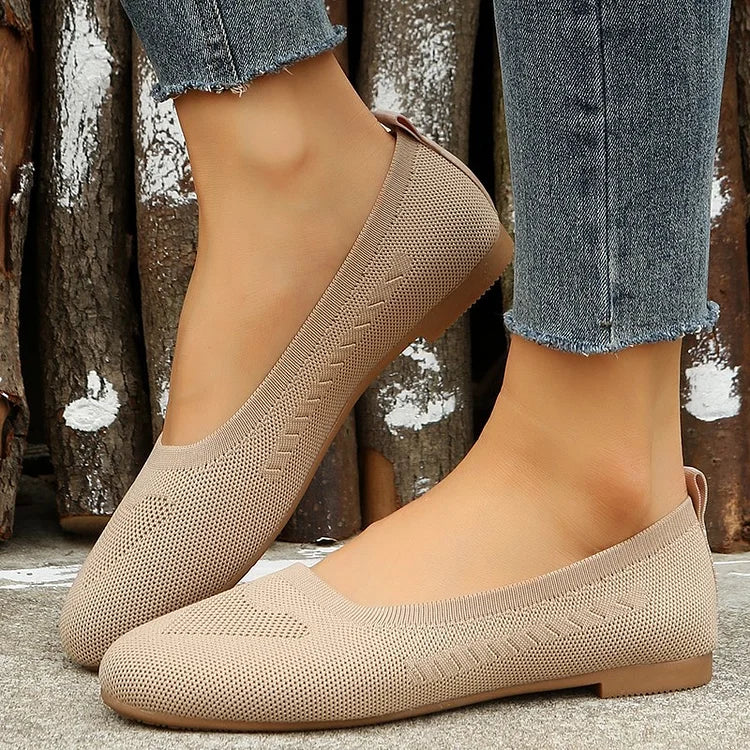 WOMEN'S WOVEN BREATHABLE FLAT  SHOES