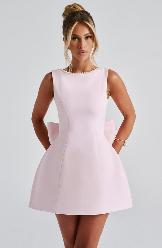 ELLIE™ PEARL BOW MINI DRESS