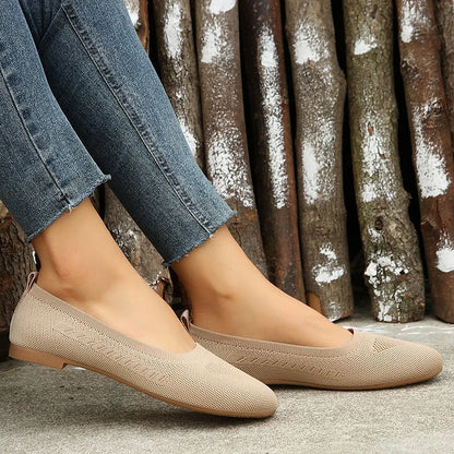 WOMEN'S WOVEN BREATHABLE FLAT  SHOES