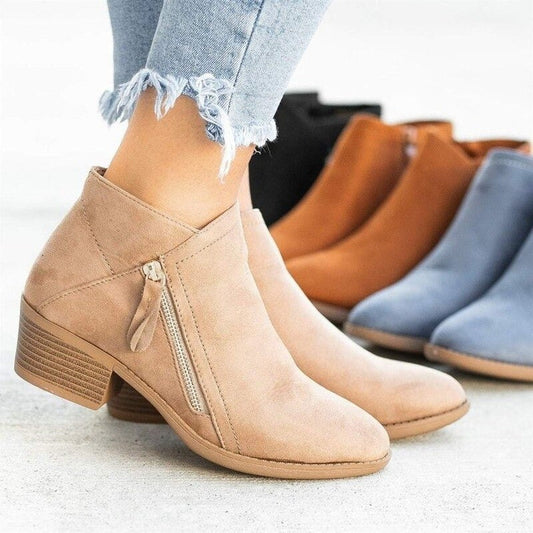 LADIES PREMIUM ORTHOPEDIC HEELED AUTUMN BOOTS
